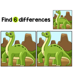 Brachiosaurus Dinosaur Find The Differences