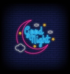 Good Night Neon Signs Style Text