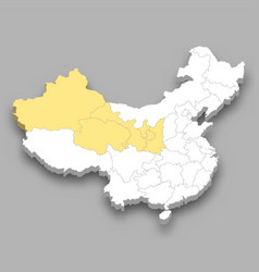 Northwest Region Location Within China Map