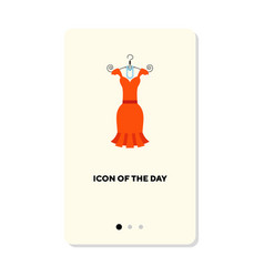 Orange Dress Flat Icon