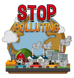 Stop Pollution Banner Concept