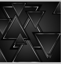 Black And Metallic Triangles Abstract Background