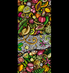 Cartoon Doodle Tropical Fruits Banner