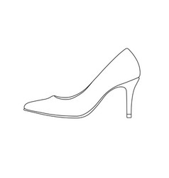 High Heels Outline Icon On Isolated White