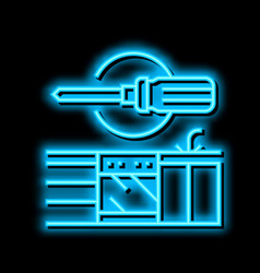 Kitchen Repair Neon Glow Icon