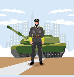 Military Man With Tank