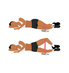 Woman Doing Resistance Band Clam Shells Exercise