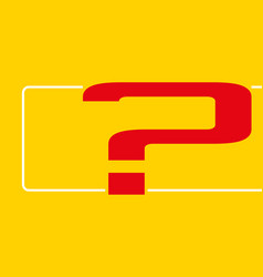 Big Question Mark On Yellow Background