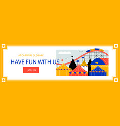 Flat Design Fun Fair Horizontal Banner