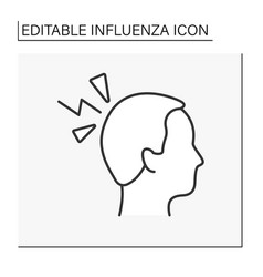 Headache Line Icon