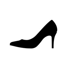 High Heels Silhouette Black And White Icon Design