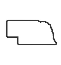 Nebraska Outline Symbol Us State Map