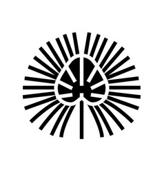 Chinese Fan Palm Glyph Icon