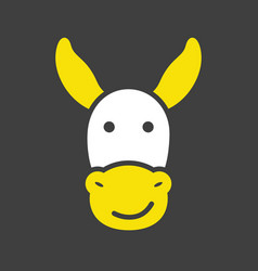 Donkey Glyph Icon Farm Animal