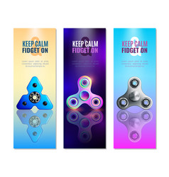 Hand Spinner Toys Vertical Banner Set