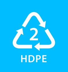 Recycle Arrow Triangle Hdpe Types 2 Isolated