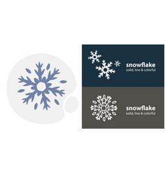 Snowflake Isolated Flat Line Icon