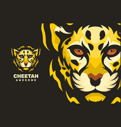 Cheetah Head Character Mascot Logo