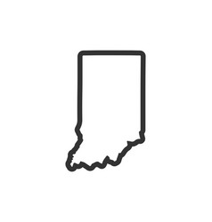 Indiana Outline Symbol Us State Map