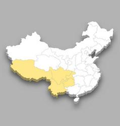 Southwest Region Location Within China Map