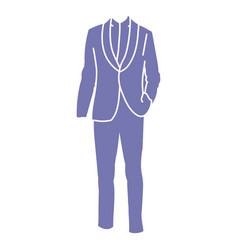 Purple Wedding Suit Cut Out