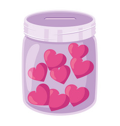 Charity Jar With Hearts