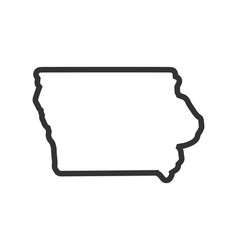 Iowa Outline Symbol Us State Map