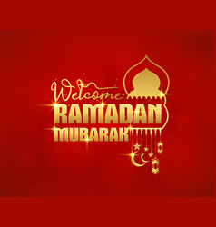 Luxury Welcome Ramadan Mubarak Greeting Design