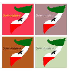 Map Of Somaliland With Flag