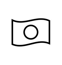 Fluttering Simple Japanese Flag Icon