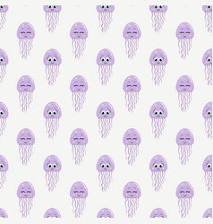 Seamless Background Pattern With Cute Squid