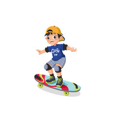 Cool Boy On Skateboard