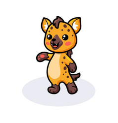 Cute Baby Hyena Cartoon Posing