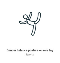 Dancer Balance Posture On One Leg Outline Icon