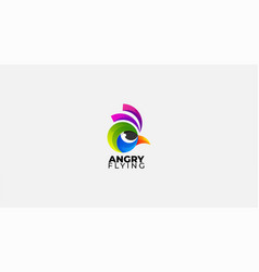 Gradient Angry Logo Design Icon