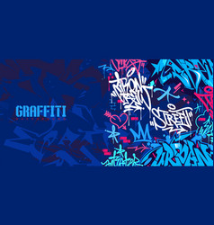 Blue Abstract Urban Style Hiphop Graffiti Street