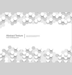 Hexagonal white abstract background 3d hexagons Vector Image