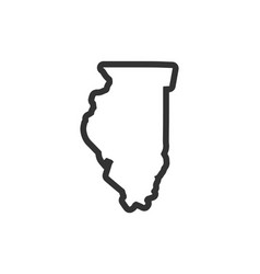 Illinois Outline Symbol Us State Map