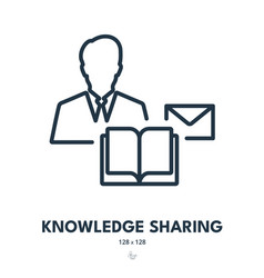 Knowledge Sharing Icon Education Teaching