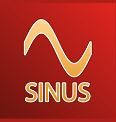 Sinus Graph Line Icon Golden Gradient Icon