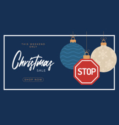 Christmas Road Stop Sign Sale Card Merry