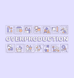 Overproduction Text With Linear Icons