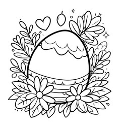 Printable Easter Egg Template Blooms And Coloring