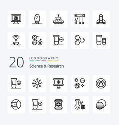 20 Science Line Icon Pack Like Planet Medical