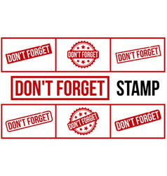 Don T Forget Rubber Grunge Stamp Set