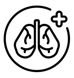 Healthy Kid Lungs Icon Outline Hospital