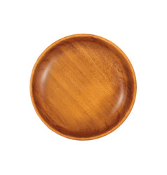 Empty Wood Bowl Isolated Wooden Bowl Template