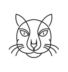 Face Line Cat Icon Logo