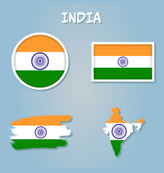 Map Of India Filled With The Flag Of The Country