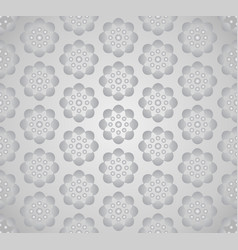 Silver Vintage Flower Pattern On Pastel Background